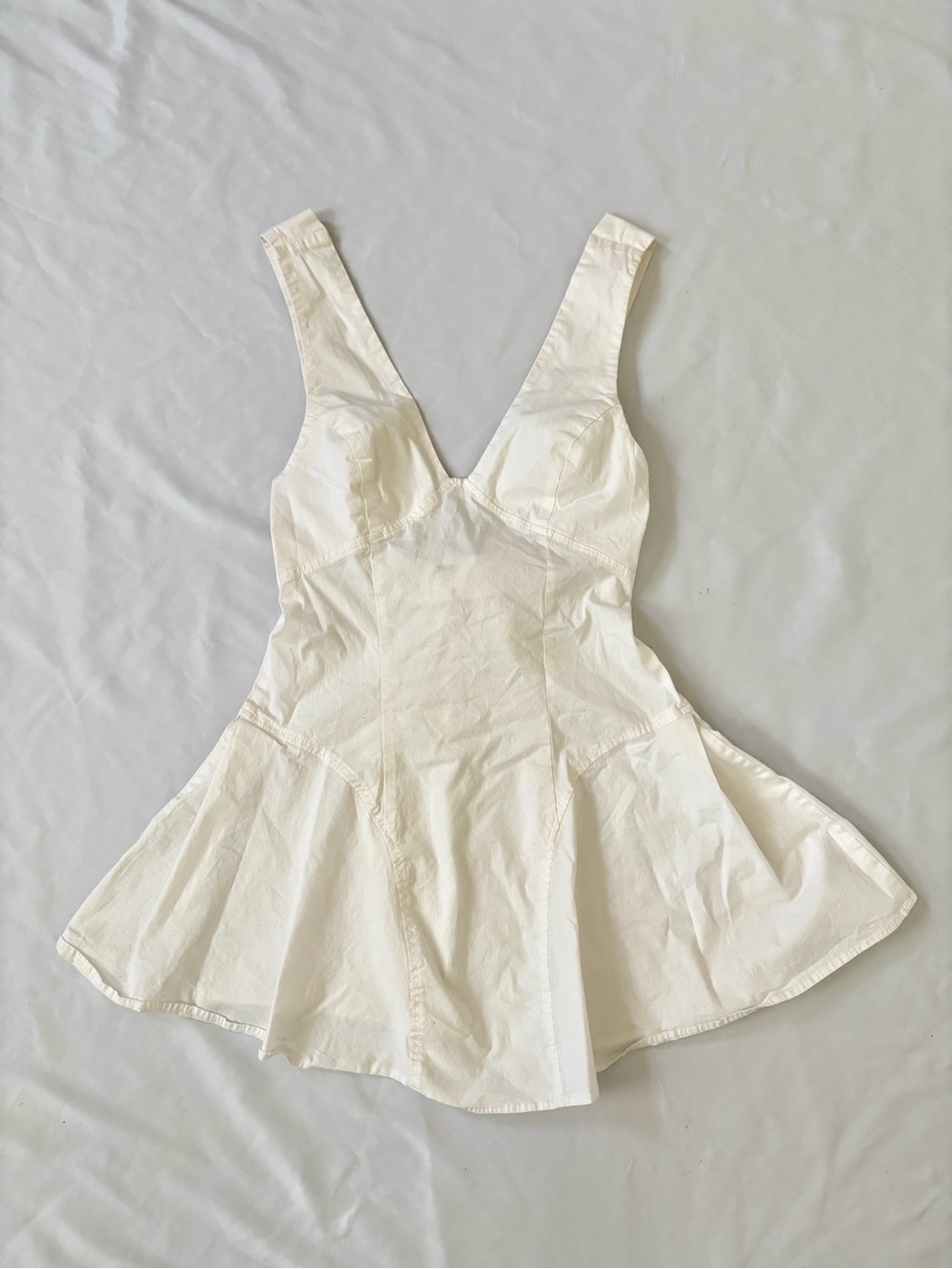 Free People Cream boho mini dress